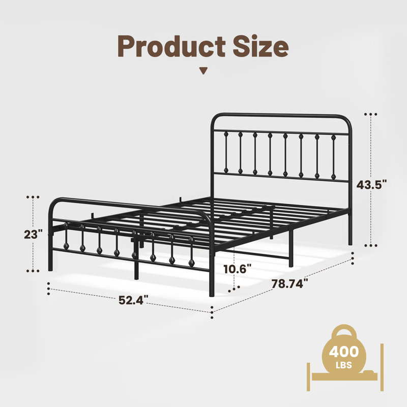 Full Size Metal Platform Bed Frame
