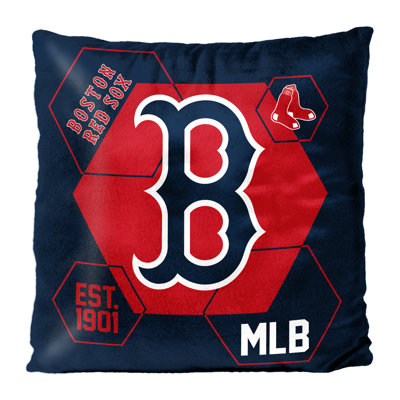 MLB Boston Red Sox Connector Velvet Reverse Pillow, Baseball Fan Decor, 16x16 Inches