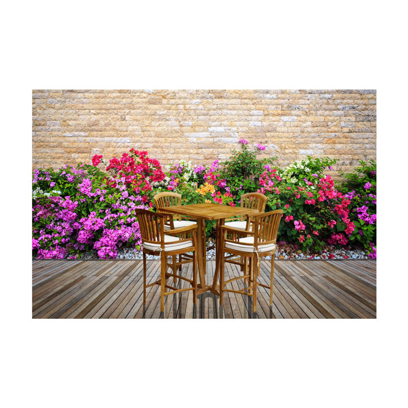 Bauman Outdoor Teak Bar Stool