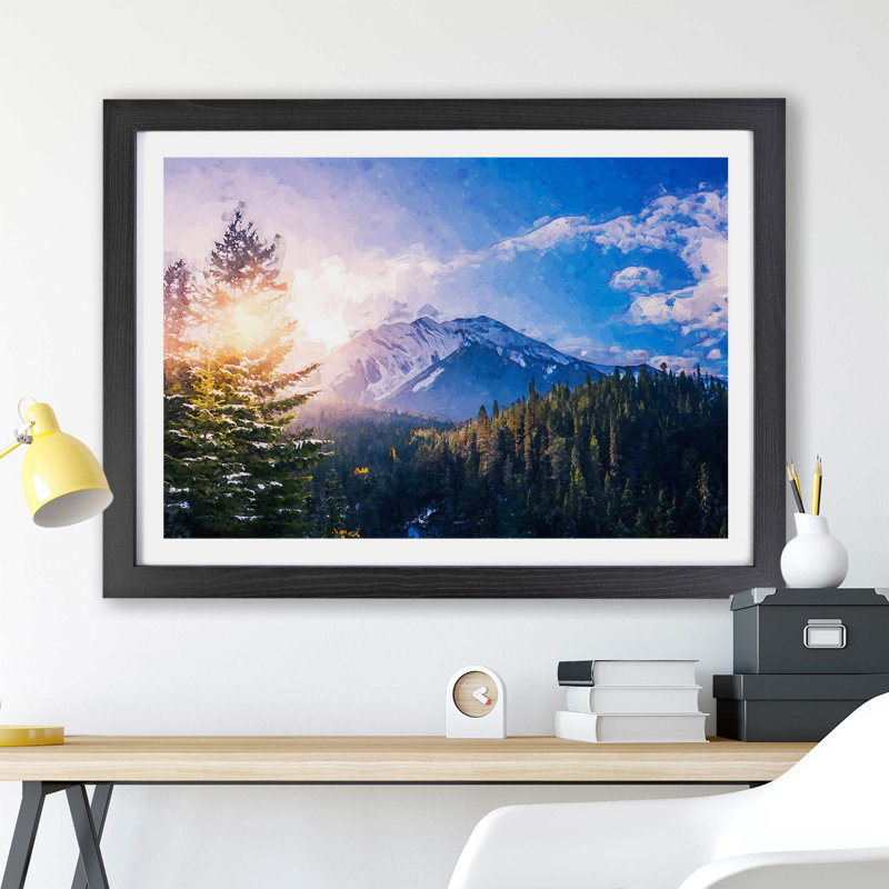 Sunlight Over Canada - Framed Print, 33cm H x 45cm W x 2cm D, Black