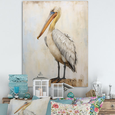 Pelicans Tranquil Perch IV sur toile