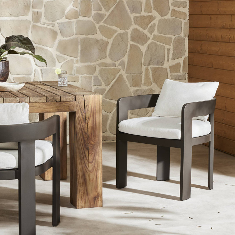 Jackson Outdoor Dining Armchair, Ellor Beige/Expresso