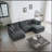 5-Seater U-Shaped Sectional Sofa