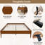Structure de lit plateforme moderne et minimaliste en bois de bambou sec de 15 pouces de hauteur avec support en lattes de bois, aucun sommier requis, assemblage facile-1130638642-1130638640