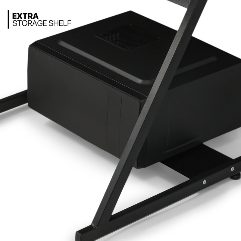 Bureau 31,5 po et chaise pour bureau, Noir / blanc