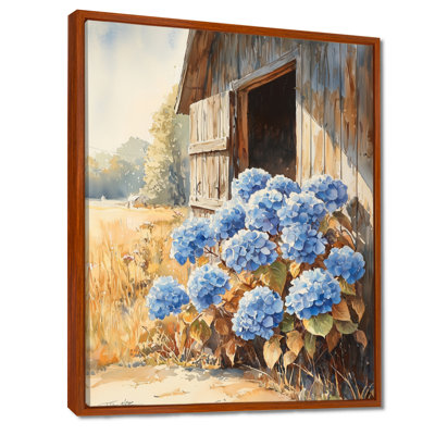 «Ashlie Hydrangeas By The Stable Door I - Hydrangea», art sur toile