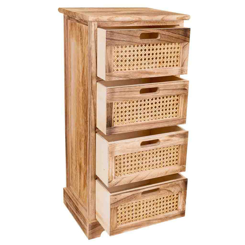 Flinchum Solid Wood 35cm W 4 - Drawer Chest of Drawers