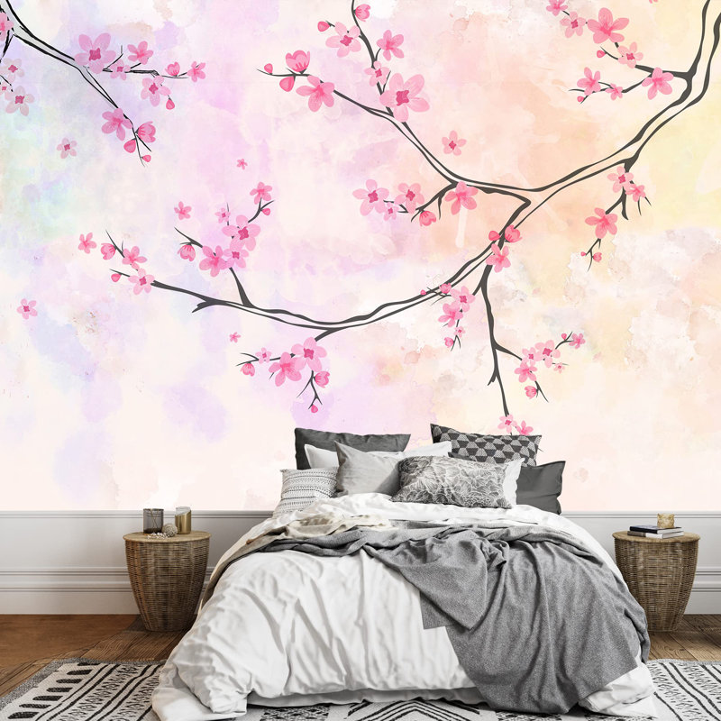 Murale florale, L 66 po x l 96 po