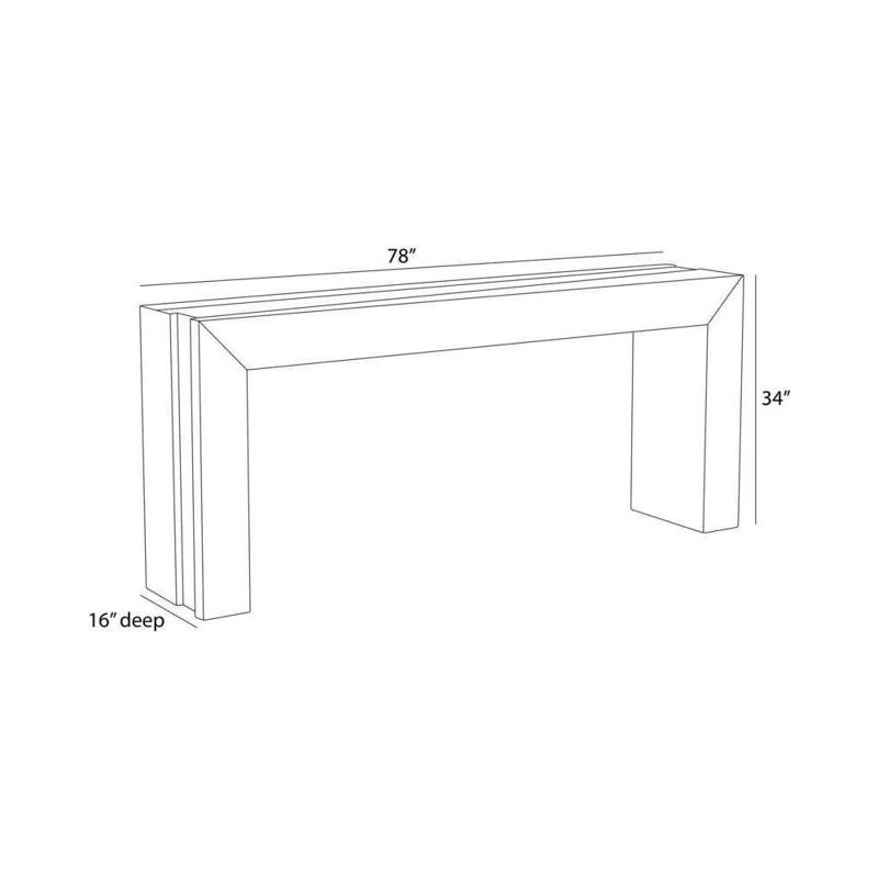 Kingston 78'' W Solid Wood Console Table