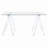 Roda Clear Glass Top Writing Desk