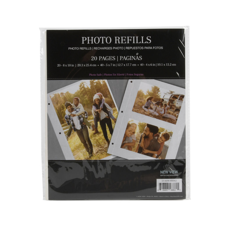 Recharges pour album photo magnétique 8 "x 10" New View Gift, 20 pages
