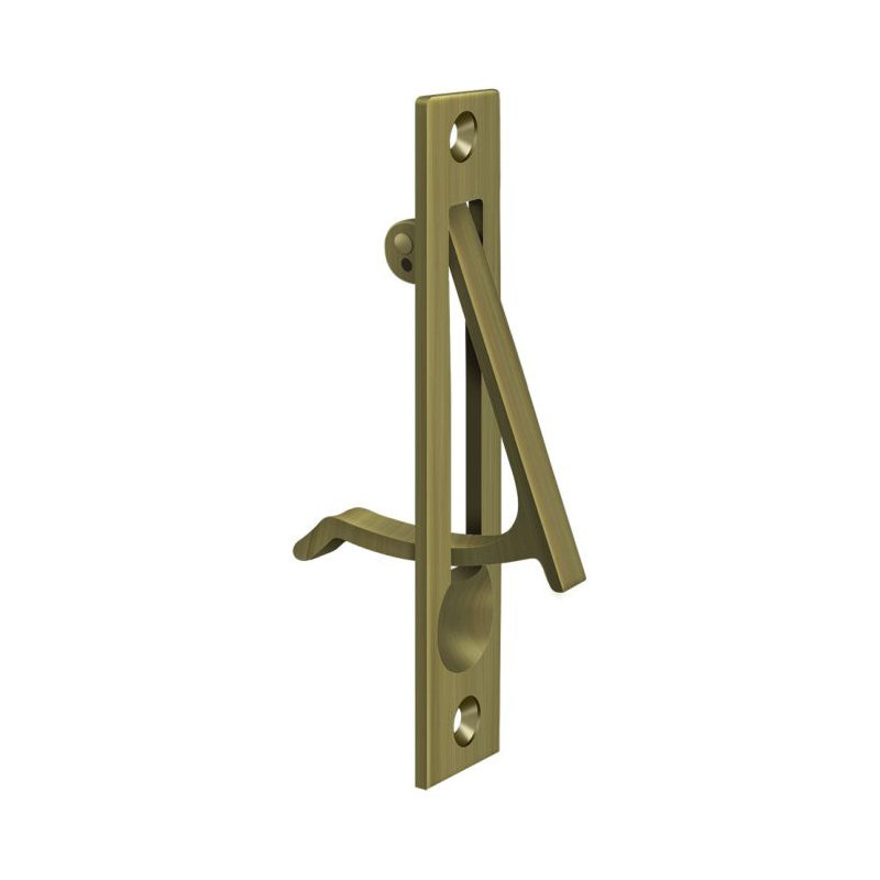 E50E34890DDD433D8CE2259D66F5A010 Edge Pull, 4" x 3/4" in Antique Brass, Antique Brass
