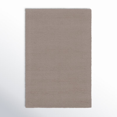 Crowe Dark Gray Hand-Loomed Striped Wool Rug