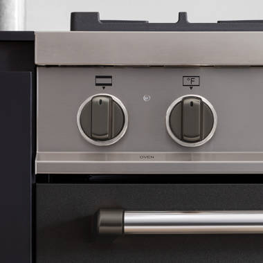 PRO366BCFGMART by Bertazzoni - 36 inch All Gas Range, 6 Brass