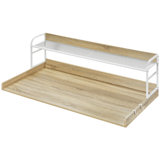 Washer Dryer Countertop with Shelf, 27" Depth x 54" Width Laundry Countertop Wood Topper