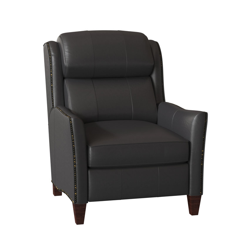 Fauteuil inclinable en cuir Lancaster, Cuir véritable Outsider Raven, Acajou, Manuel