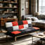 3 Seater Fabric Sofa-1908625596