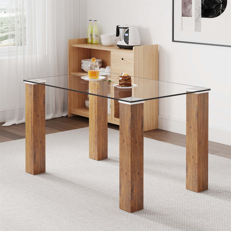 Francesc Rectangular Dining Table, Natural, 30" H x 51" L x 31.4" W