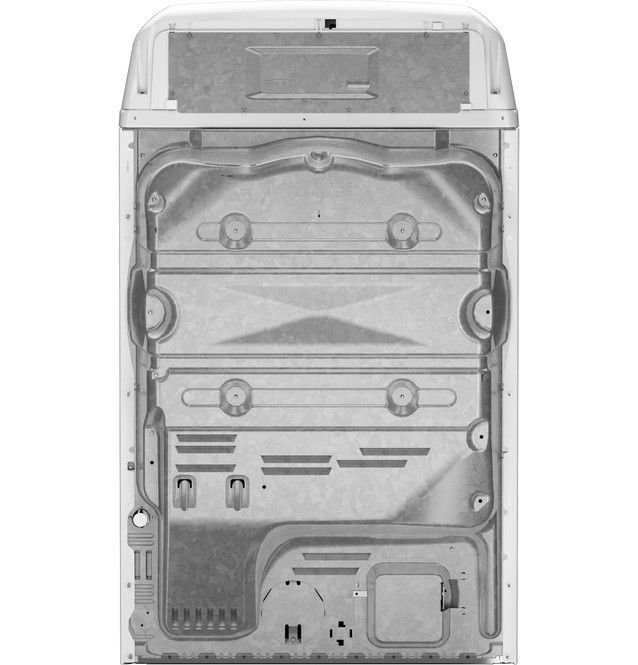 GE Appliances 7.4 Cu. Ft. Natural Gas Dryer Sensor Dry Reversible Door in White