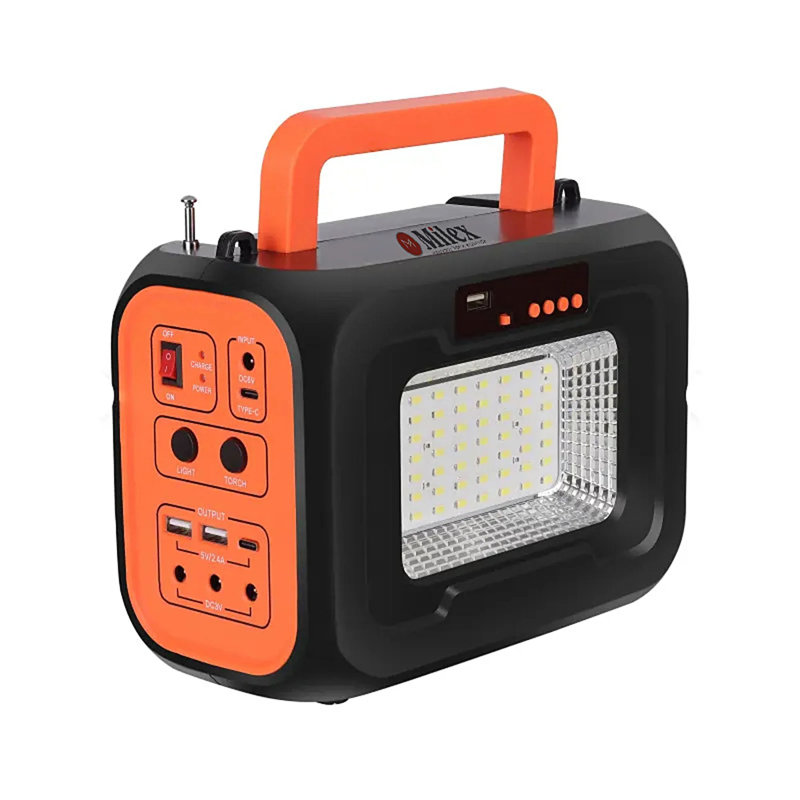 Centrales électriques et panneaux solaires Milex, générateur pour l'alimentation de secours, l'aventure en plein air et le camping, 3 ampoules à DEL, fonction de chargeur USB, USB-C, avec fonction Energy Saing