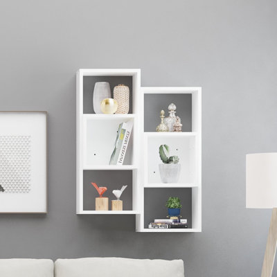 6 Piece Cube Shelf with Adjustable Shelves