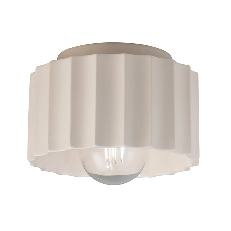 Plafonnier encastré 1 lumière Colgate, Blanc mat, H 5 po x l 8 po x P 8 po