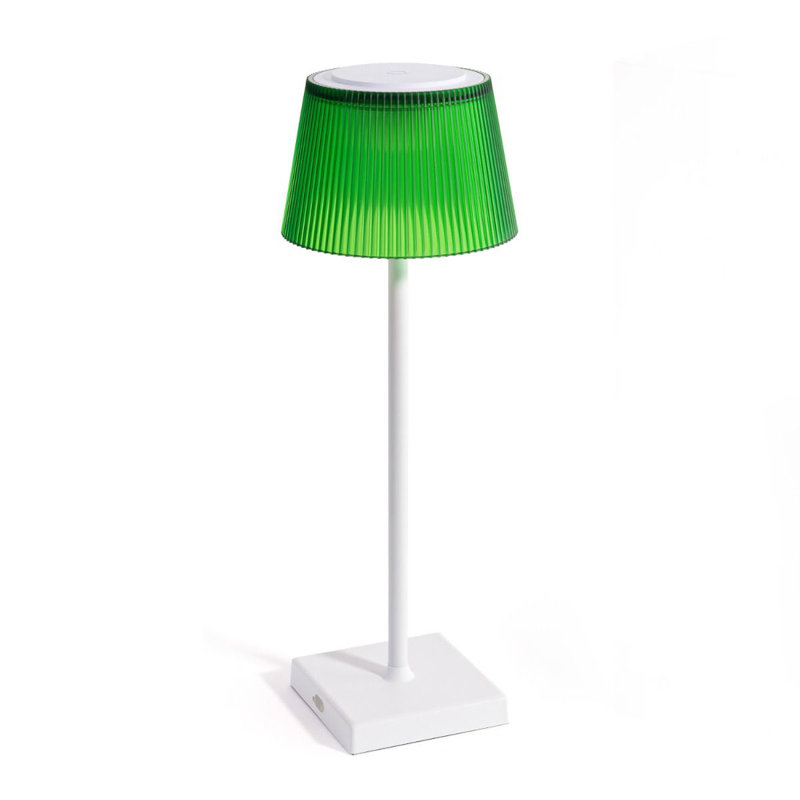 Metal Desk Lamp, Green, White