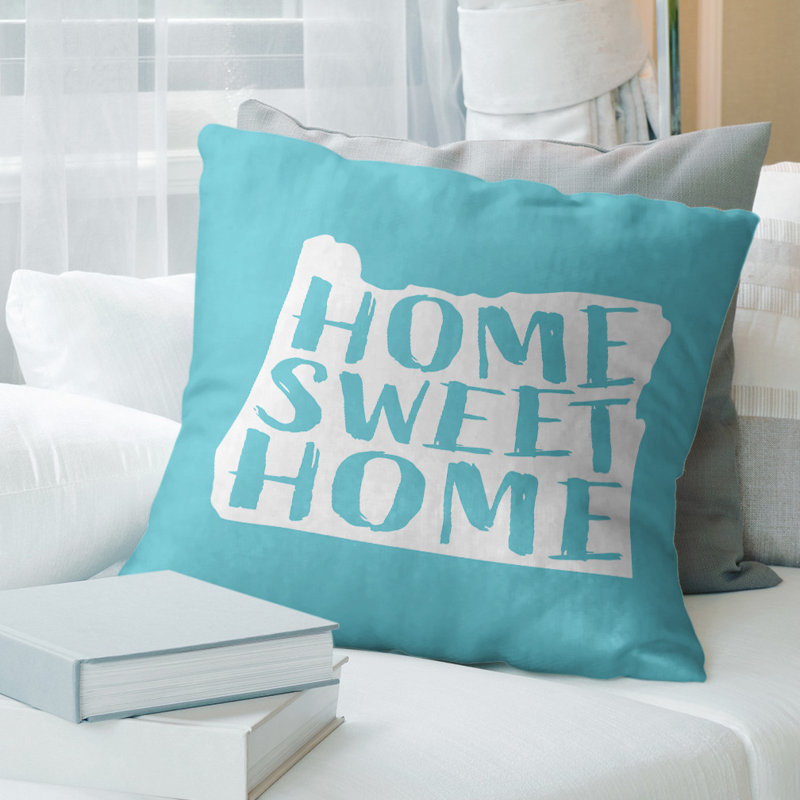 Leather/Suede Reversible Throw Pillow, 26" x 26", Ohio, Teal