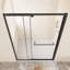 Porte de douche pivotante en verre trempé avec poignée en acier inoxydable l 44 à 48 po x H 72 po Brecken