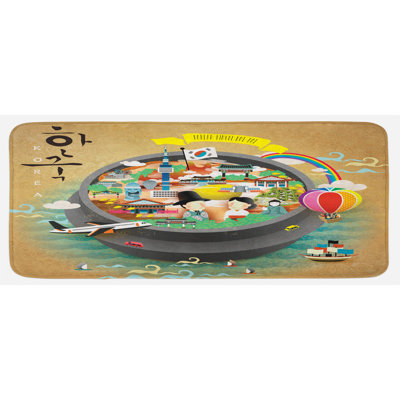 Eclectic Synthetic Kitchen Mat