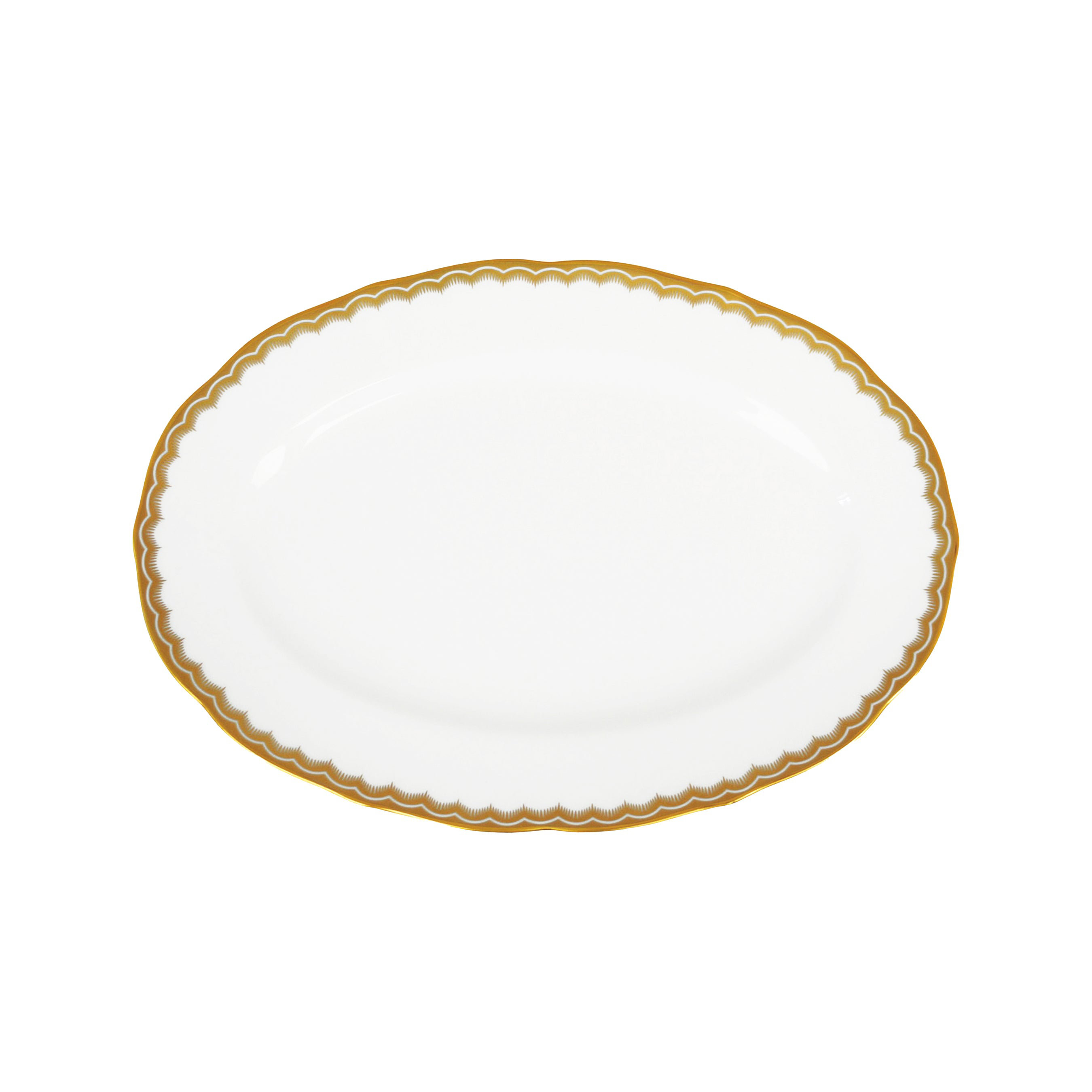 Twig New York Antique Gold Bone China Platter | Wayfair