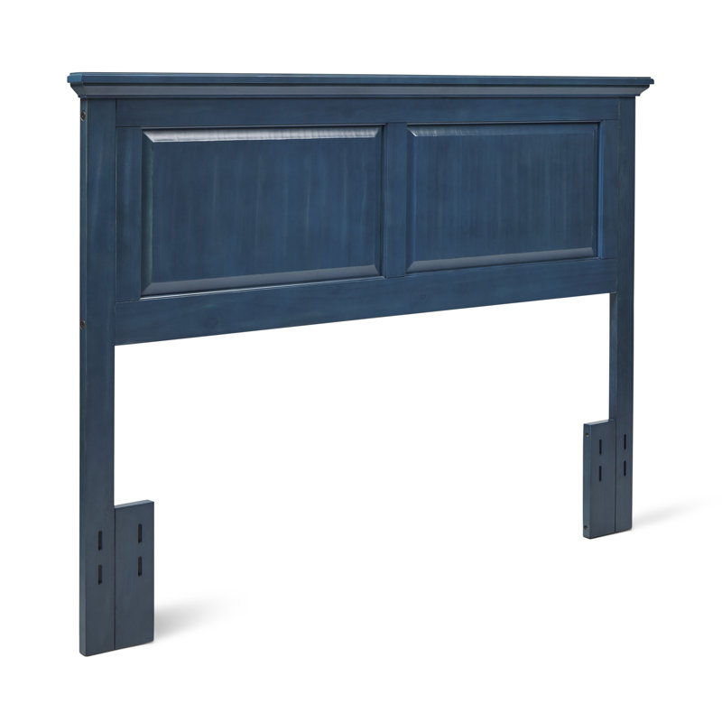 Tête de lit à panneau en bois massif Brixton, Jumeau, Bleu Wedgewood