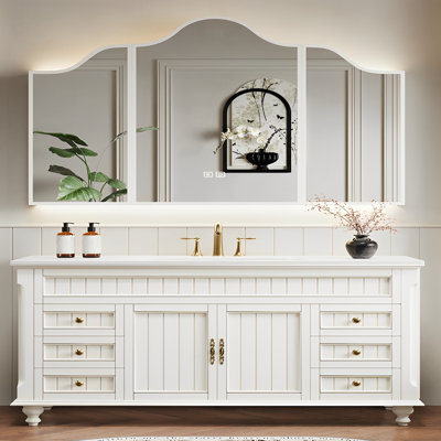 American-style vintage bathroom cabinet