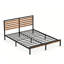 Structure de lit plateforme double avec rangement sous le lit