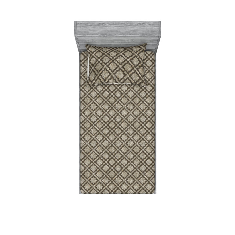 Drap-housse et taie décorative Ambesonne, Ensemble de draps pour lit simple TG avec 1 taie d