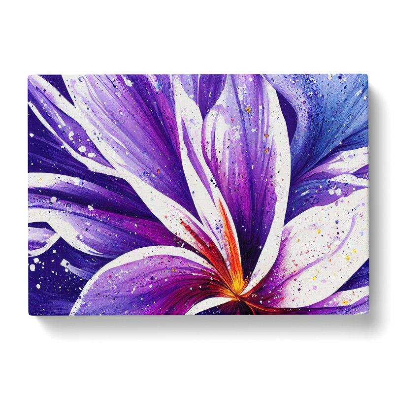 Colourful Iris Flower Vol.2 Abstract - Wrapped Canvas, 50cm H x 76cm W x 3cm D