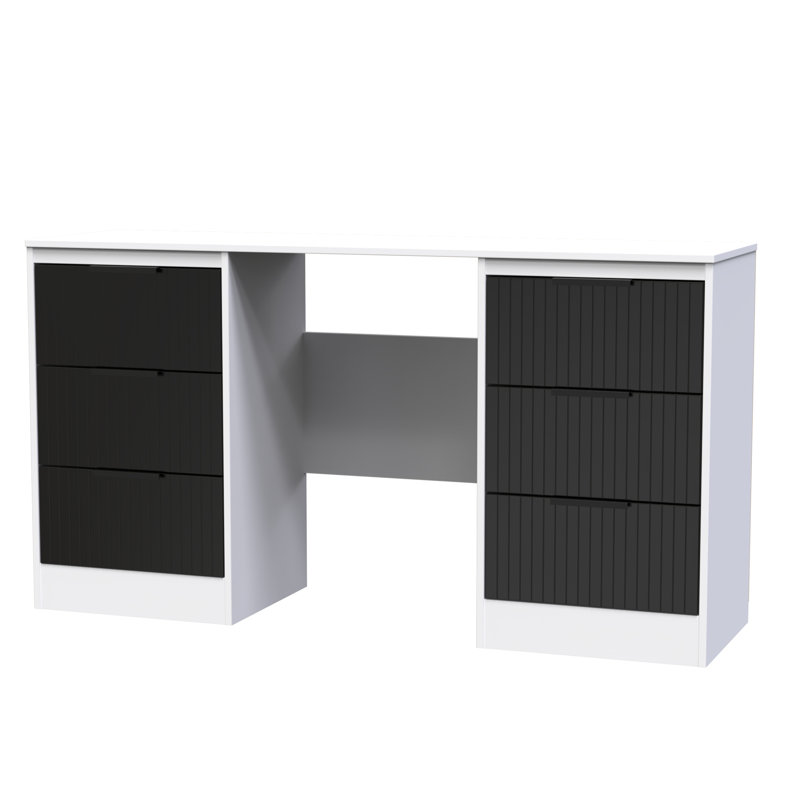 Berklie Dressing Table, Deep Black/White