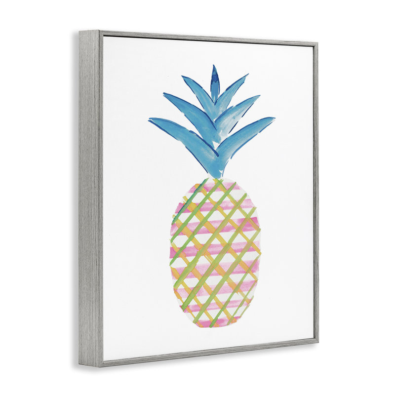 Giclée tropicale tartan ananas par Julie DeRice, Estampe numérique Farmhouse, H 20 po x l 16 po