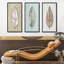 «Neutral New Leaf Trio», peinture sur toile flottante 3 pièces-72214839
