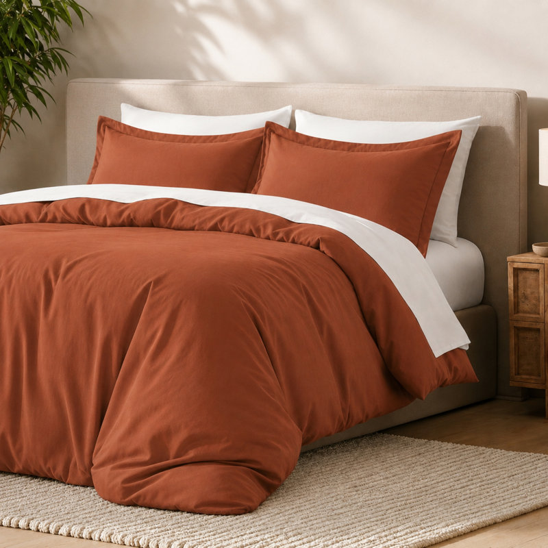 Ensemble de housse de couette en microfibre Modern - Basics by Wayfair ™, Housse de couette simple + 1 taie décorative pour