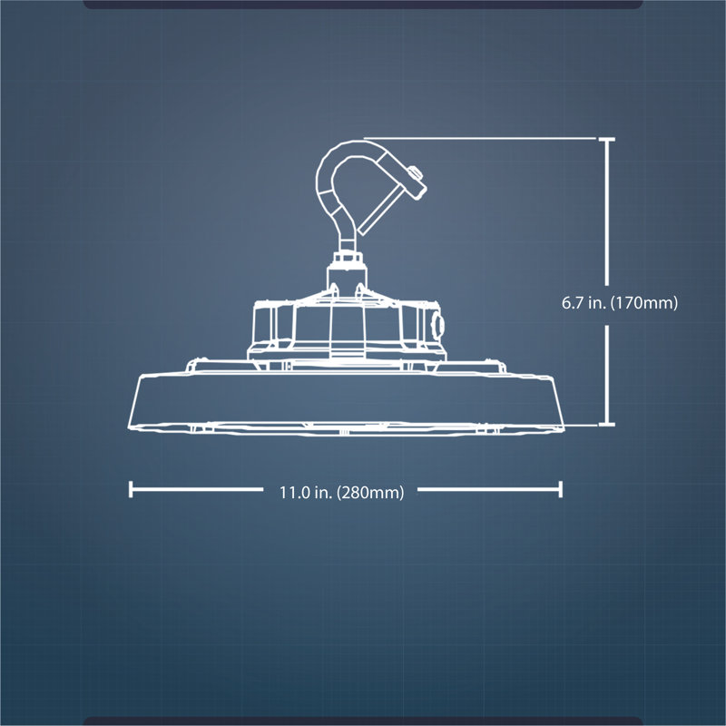 Adjustable White LED High Bay Ceiling Light with Aluminum Housing