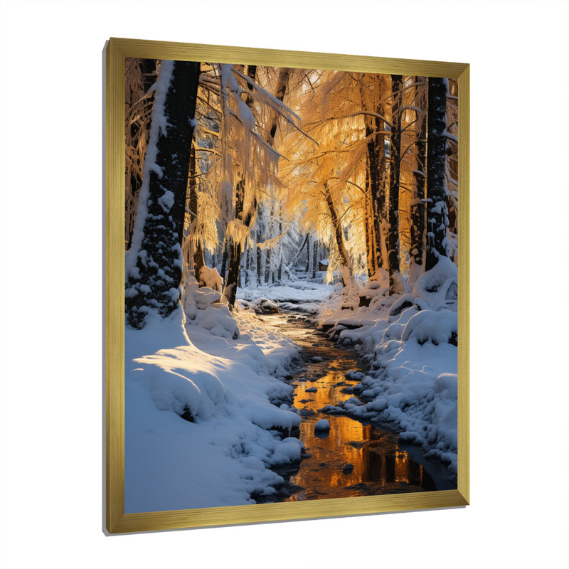 Mirryah Alaska Silent Winter I - reproduction, H 40 po x l 30 po x P 1,5 po, Encadrement doré