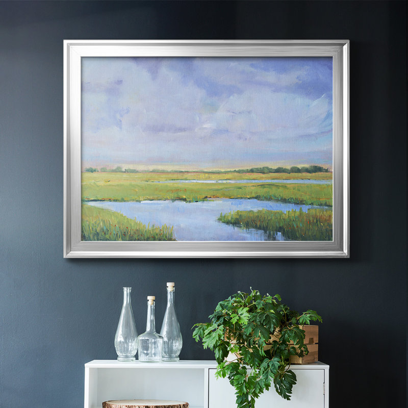 Summer Marsh I, reproduction d'art sur toile, H 18 po x l 26 po , Argent argent