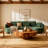 125" Modern Curved Sectional Sofa Couch With Chaise, Upholstery Boucle Sofa Couch With Pillows,Sectional Boucle Fabric Couch For Living Room-1466378038-1466378032
