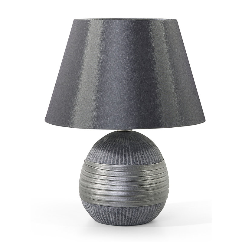 Ceramic Table Lamp, Matt Brushed Nickel
