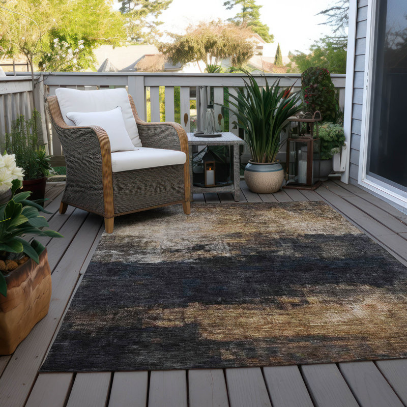 Tapis intérieur / extérieur gris Atalika , 10 pi x 14 pi