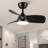 30" Flush Ceiling Fans with Lights & Black Blades,Low Profile Light and Fan with Remote,Small Modern Flush Mount Ceiling Fan with 3 Colour Led for Living Room Bedroom Kitchen-104321102
