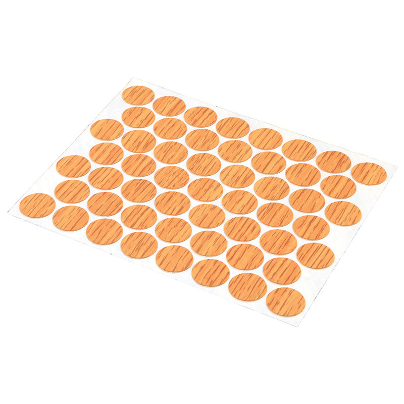 Couvre-trous pour vis en chêne Prime-Line, auto-adhésif, lisse, plastique (53 par feuille)
