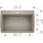 Diamond SILGRANIT 33.5" L x 22" W Super Single Drop-in/Undermount Kitchen Sink-40566057-17354948