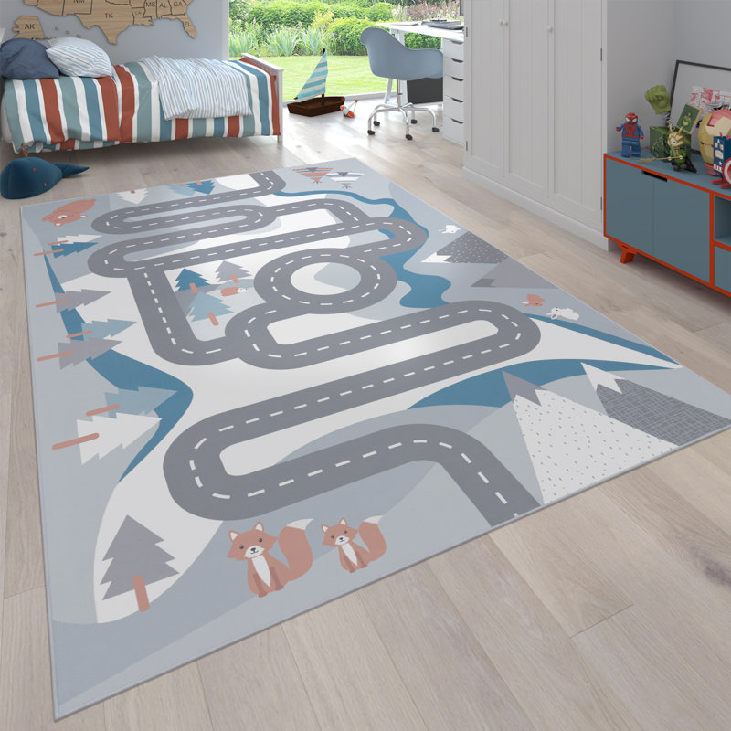 Waverly Place Flatweave Purple/Grey Rug, Rectangle 160 x 220cm